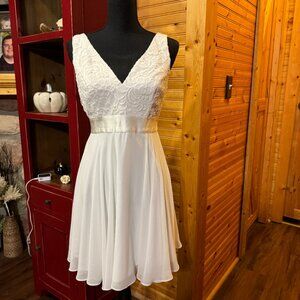 Ever Pretty Womens Short Satin And Chiffon Dres